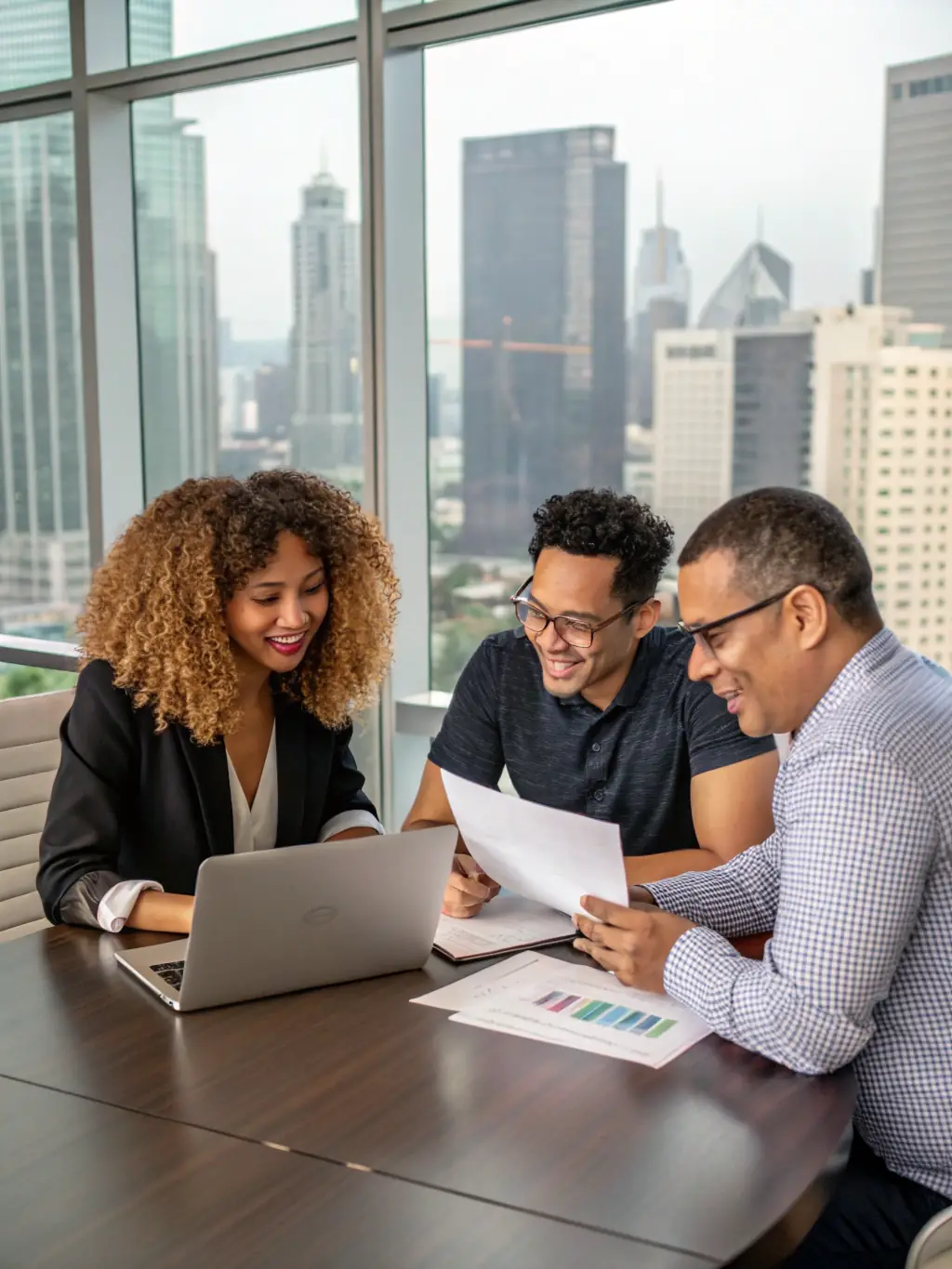 A diverse group of investors collaborating and discussing financial strategies, emphasizing the community and shared knowledge fostered by FinanceInsight.